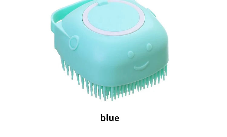 Brosse de bain en silicone souple pour animaux de compagnie