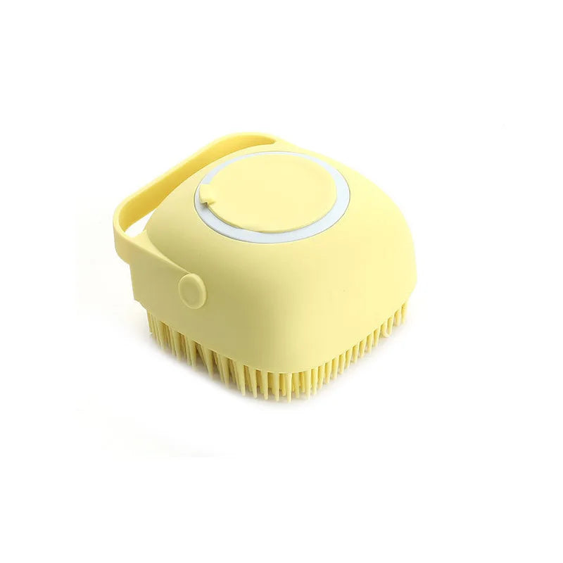 Brosse de bain en silicone souple pour animaux de compagnie