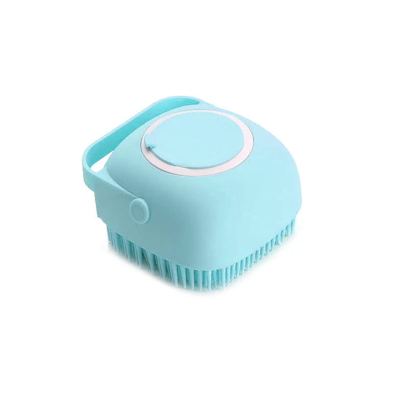 Brosse de bain en silicone souple pour animaux de compagnie