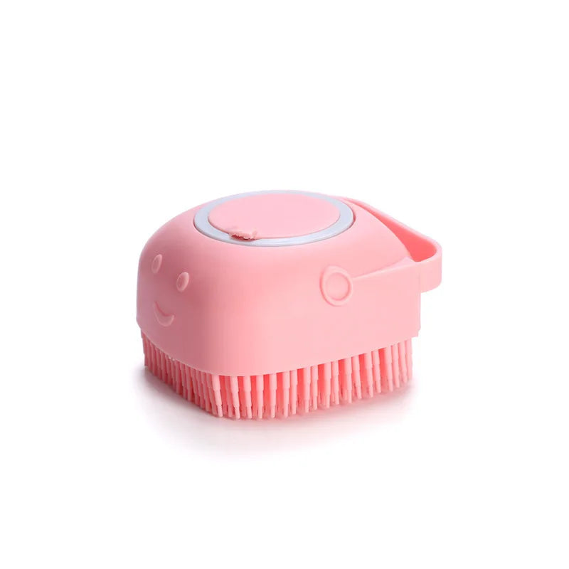 Brosse de bain en silicone souple pour animaux de compagnie